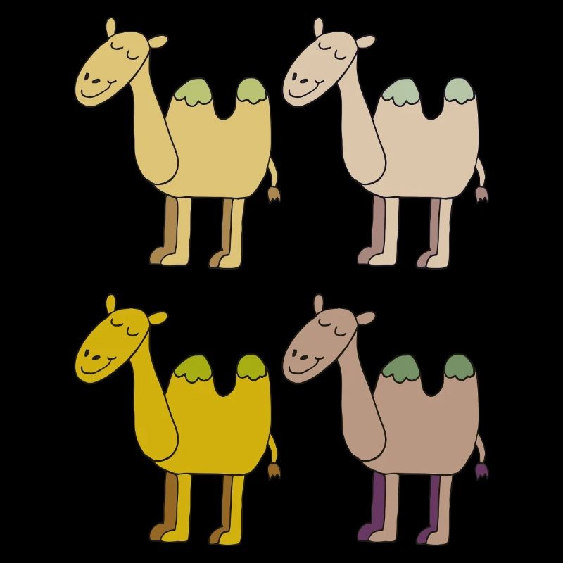 Camel herd colorful