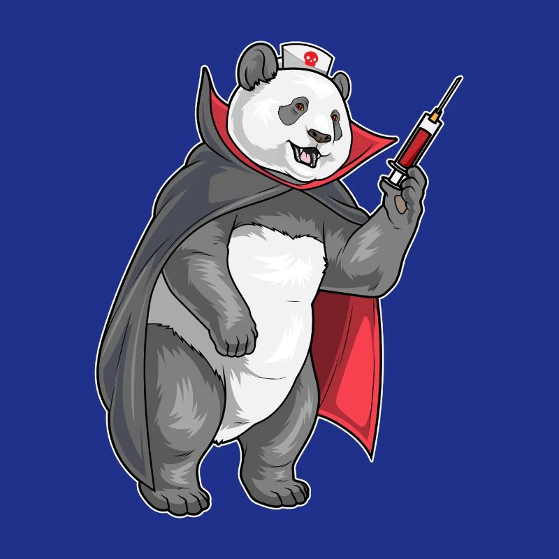 Panda Halloween Vampire Infirmière