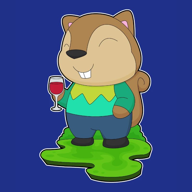 Squirrel Red Wine