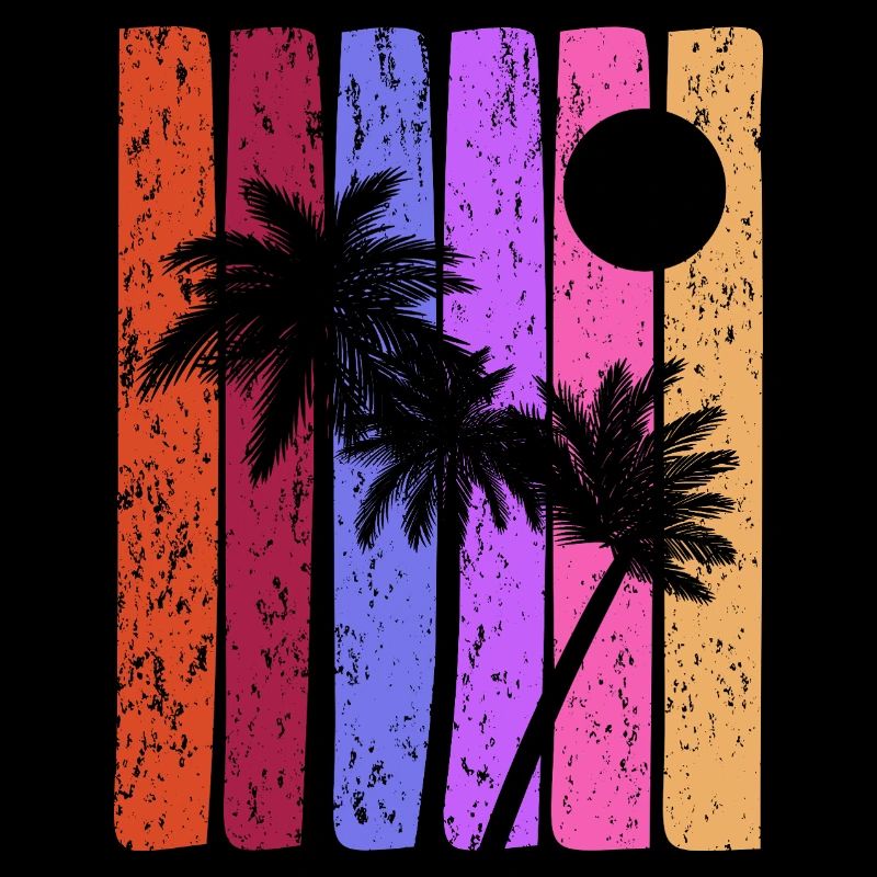 Rayures tropicales coucher de soleil