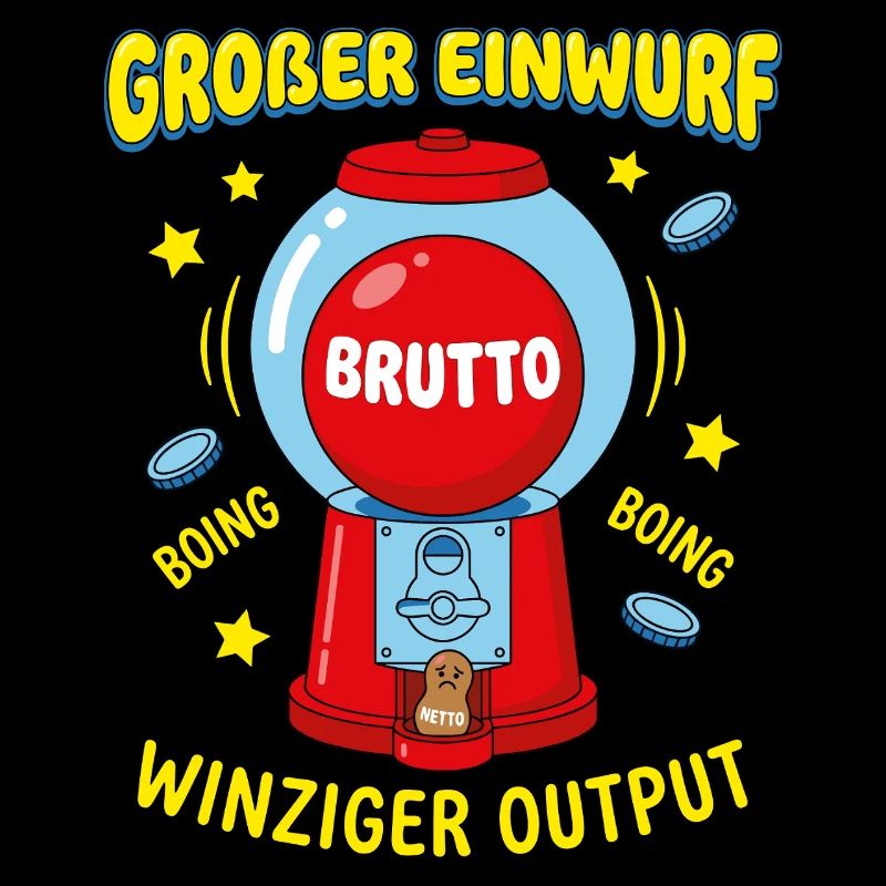 Großer Einwurf Winziger Output
