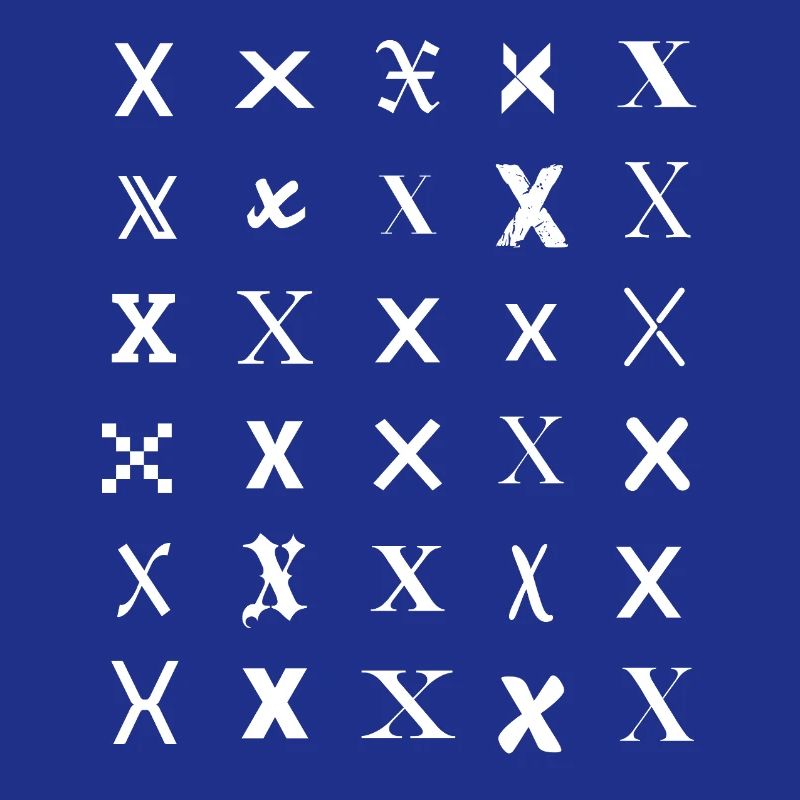 Typographie Monogramme X Pattern