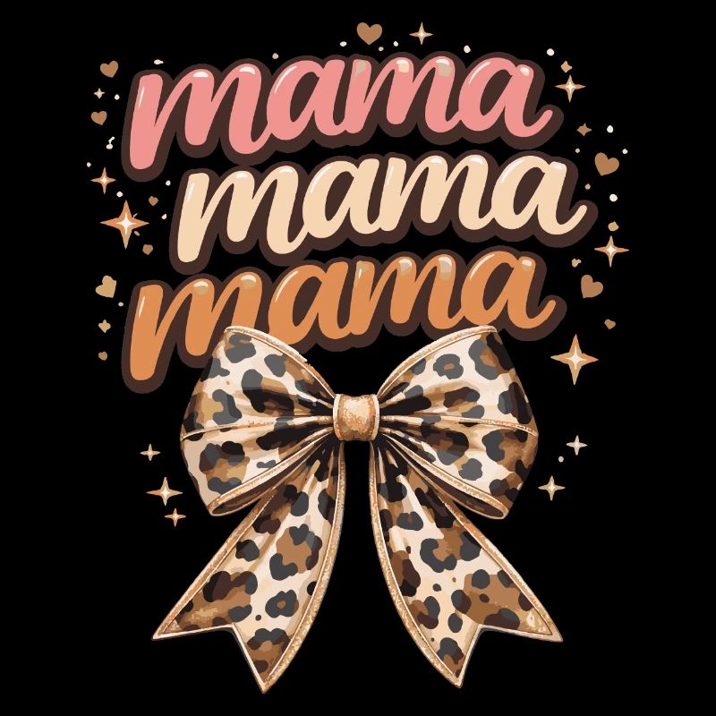 Mama Leopard Bow Retro Chic | Mama-Geschenk