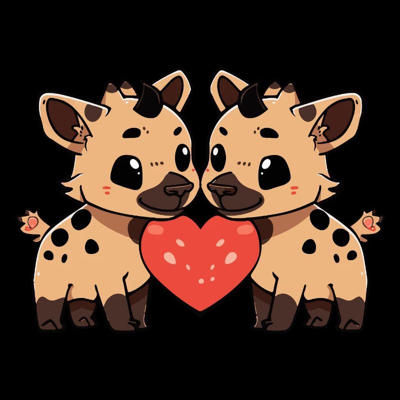 Hyäne Paar Valentinstag