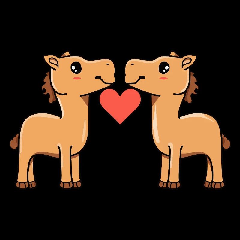 Camel Couple Heart