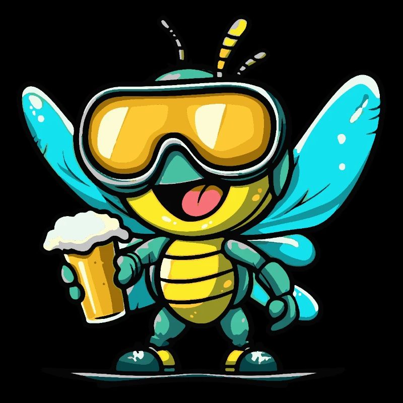 Bière après-ski libellule