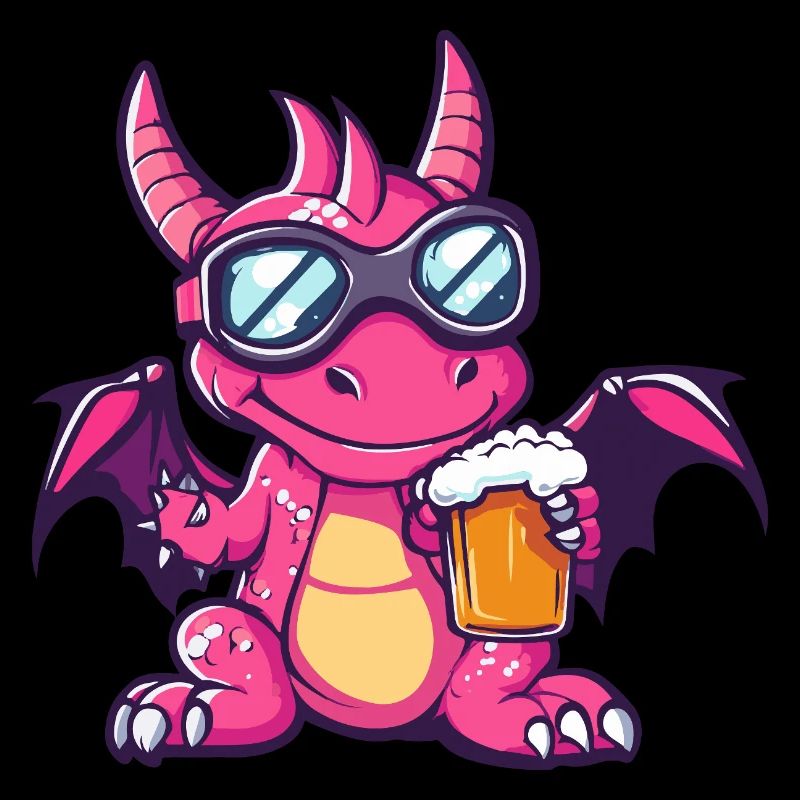 Drache Apres Ski Bier Comic