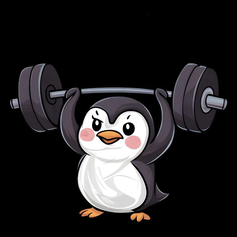 Pinguin Hantel Workout Stark