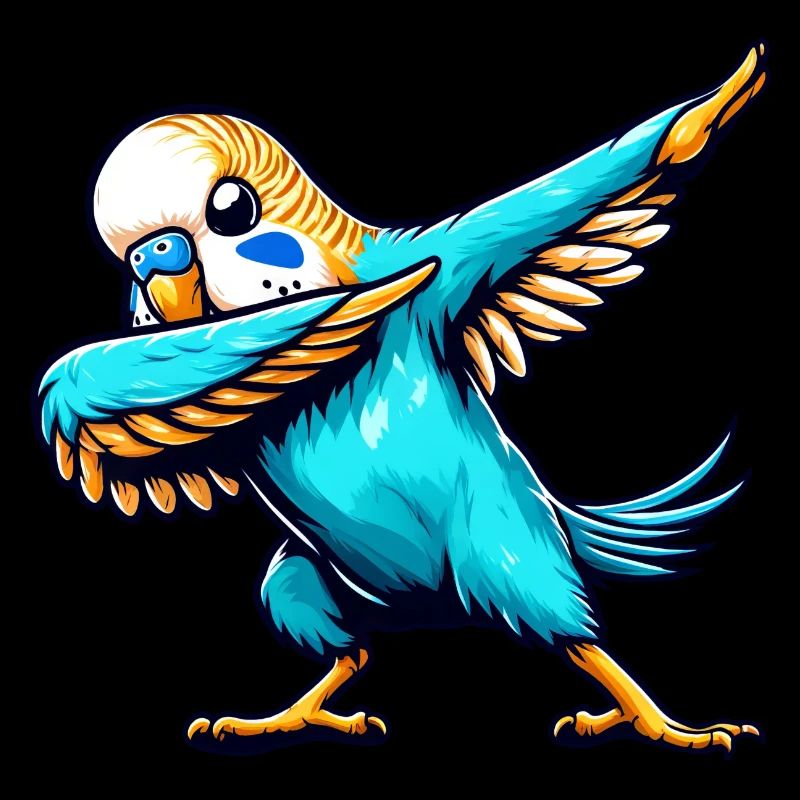Cool Budgie Dabbing Comic