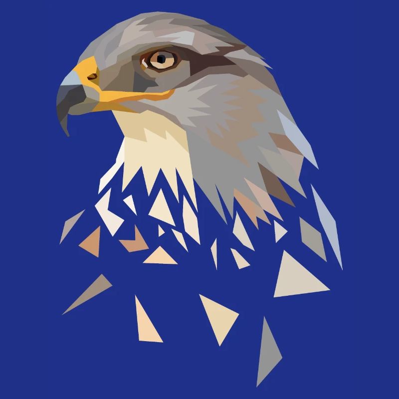 Eagle Geometric Low Poly Eagle's Head