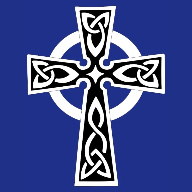 Keltisches oder Keltisches Kreuz weiß