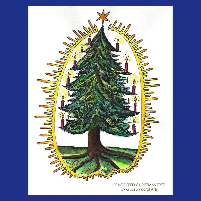 ARBRE DE NOËL PEACE SEED par Gudrun Kargl