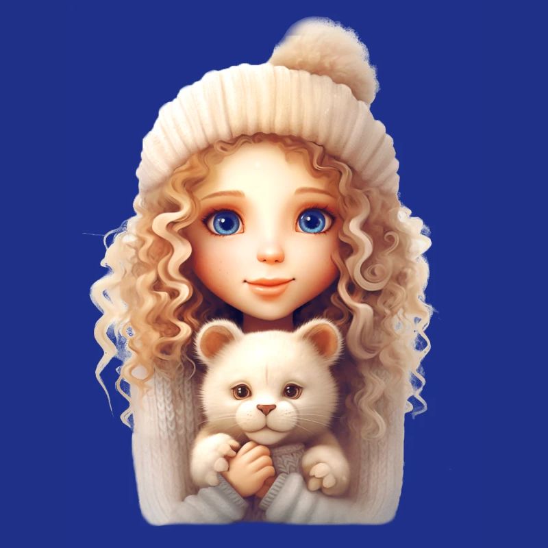 Fille avec chat