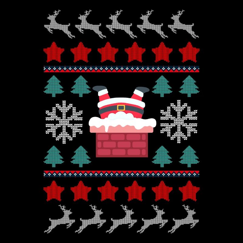 Santa's Upside Down in the Chimney