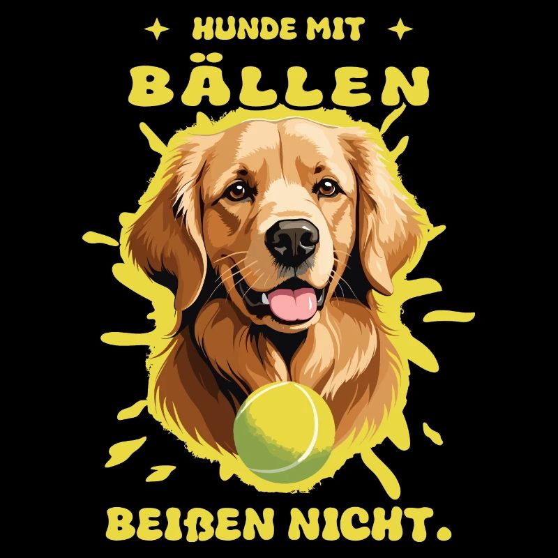Dogs with balls do not bite !