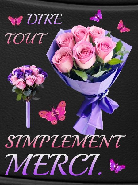 Dites simplement merci.