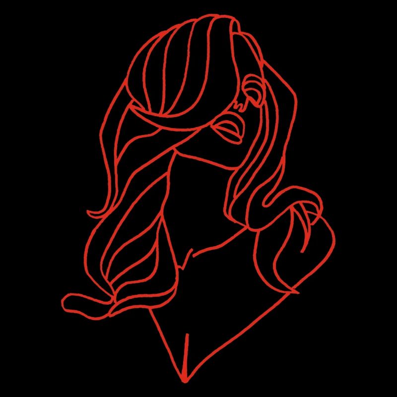 Porträt einer Frau in Rot