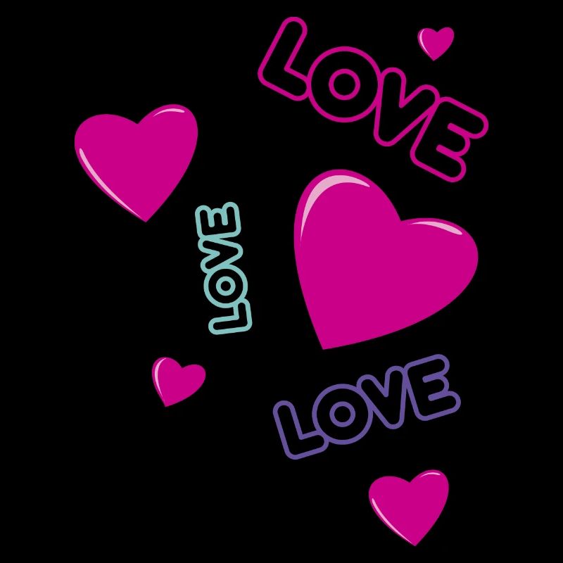 Coeurs roses mignons et amour - design romantique