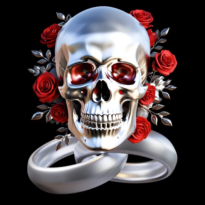 Skull with rings