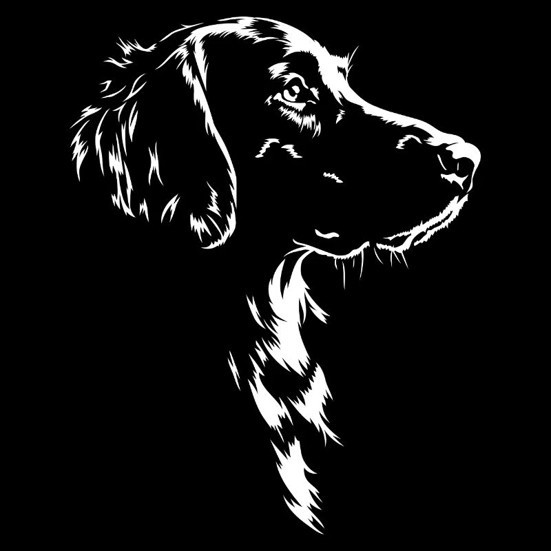 Flat Coated Retriever Silhouette Hunde Wilsigns