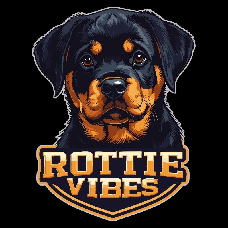 Rottie Vibes - Portrait de chiot Rottweiler mignon