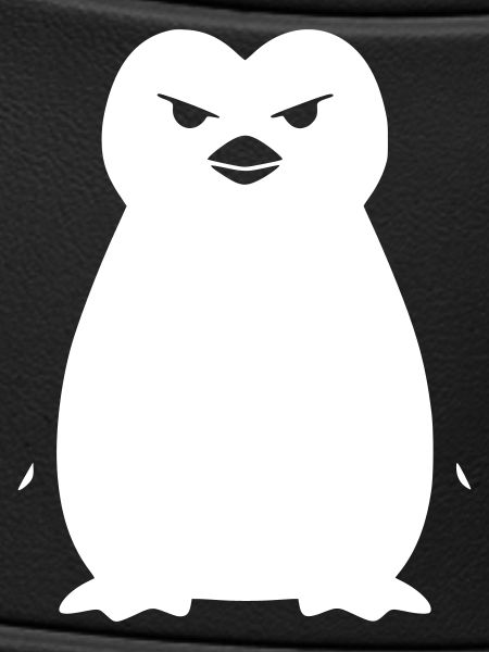 Pinguin Stencil: Boldes Grunge-Statement