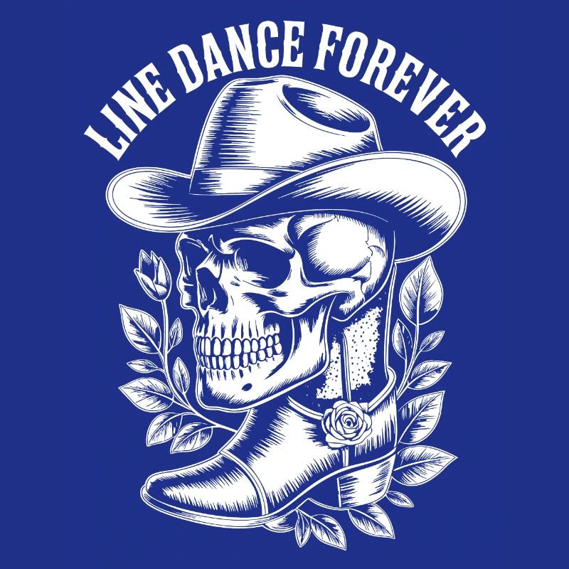 Line Dance Forever Skull