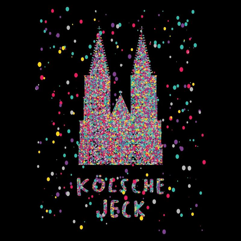 Kölsche Jeck Kölner Dom Fasching Karneval Konfetti