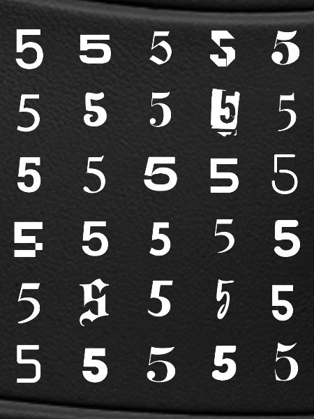 Number Five Grid Pattern