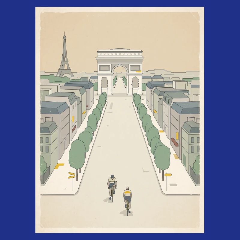 Arrivée à Paris — Souvenir du cyclisme
