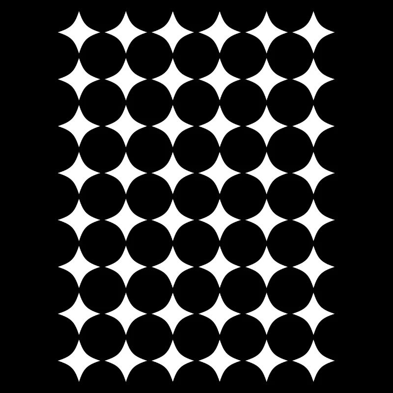 Polka Dot Grid: Bold Black Circles