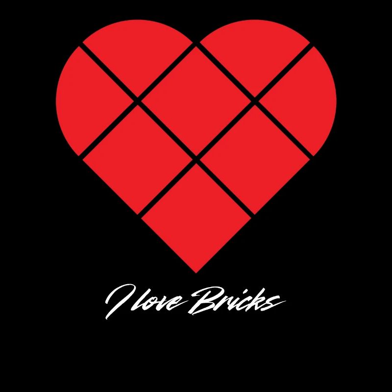 Klemmbausteine Herz: I Love Bricks