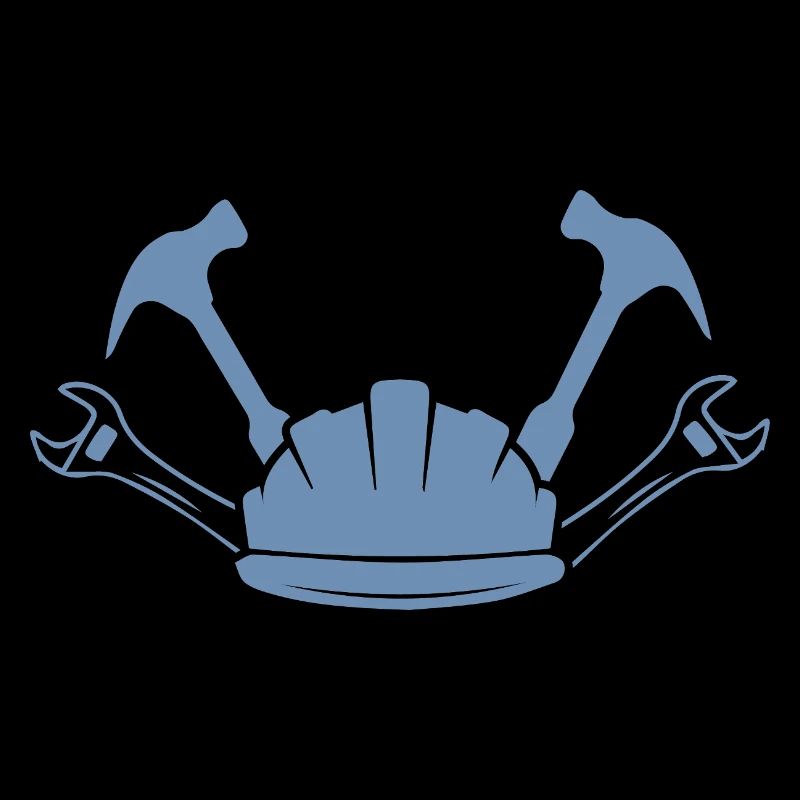 Construction Site Construction Worker Craft Helmet Silhouette