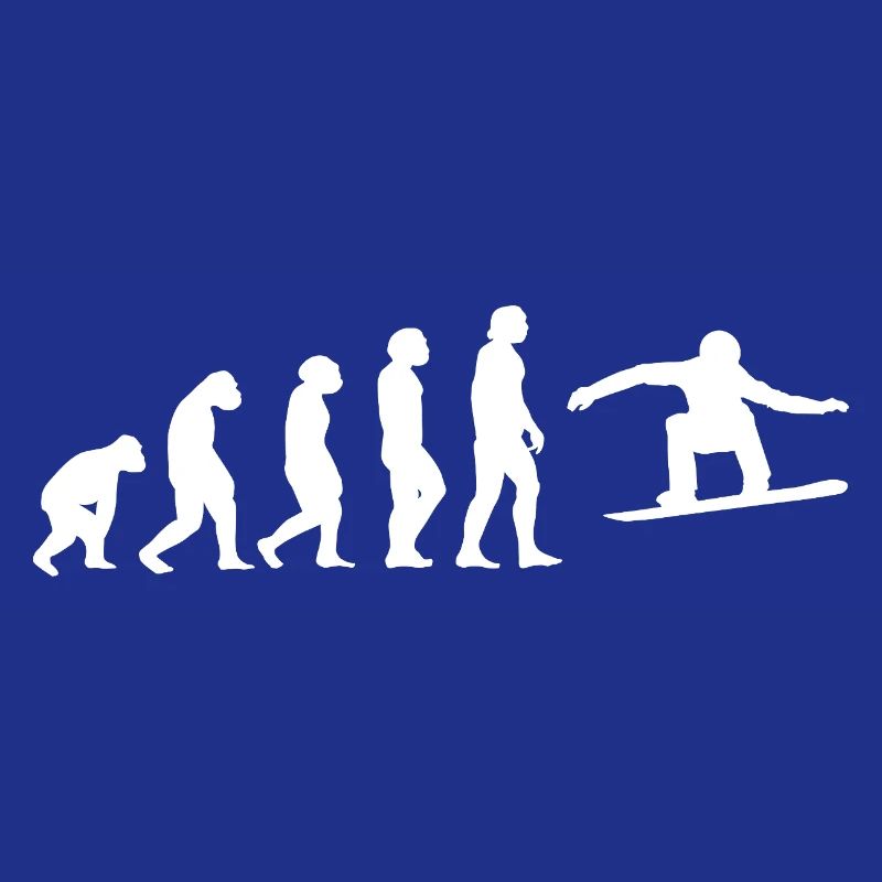Snowboarder Evolution Silhouette Minimaliste