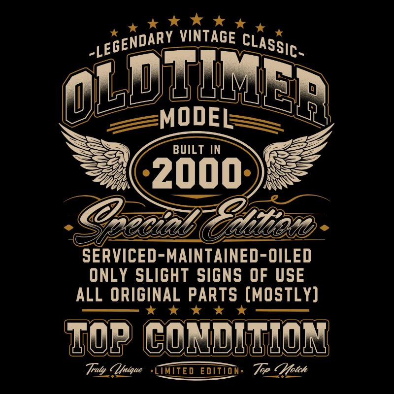 Oldtimer Baujahr 2000 Jahrgang Geburtstag Geschenk