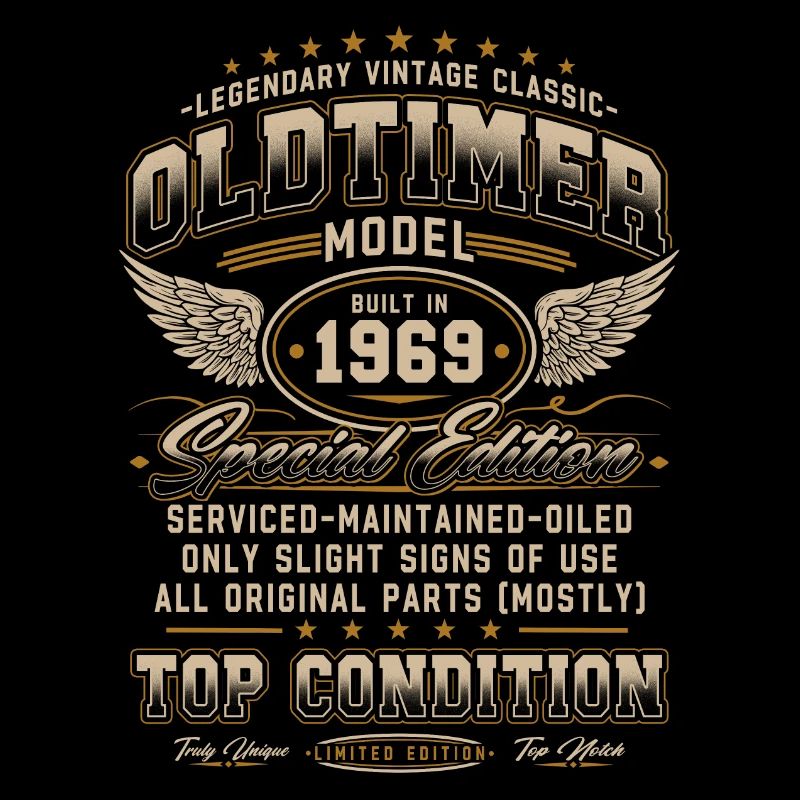 Oldtimer Baujahr 1969 Jahrgang Geburtstag Geschenk