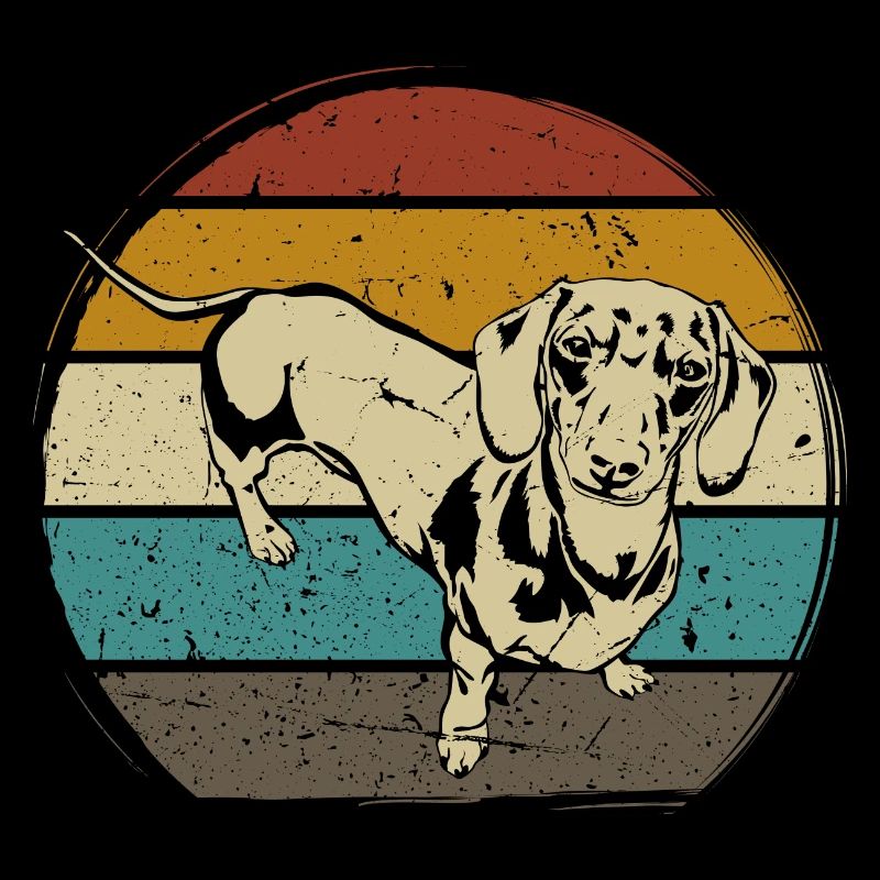 Teckel Race Teckel 70s 80s rétro