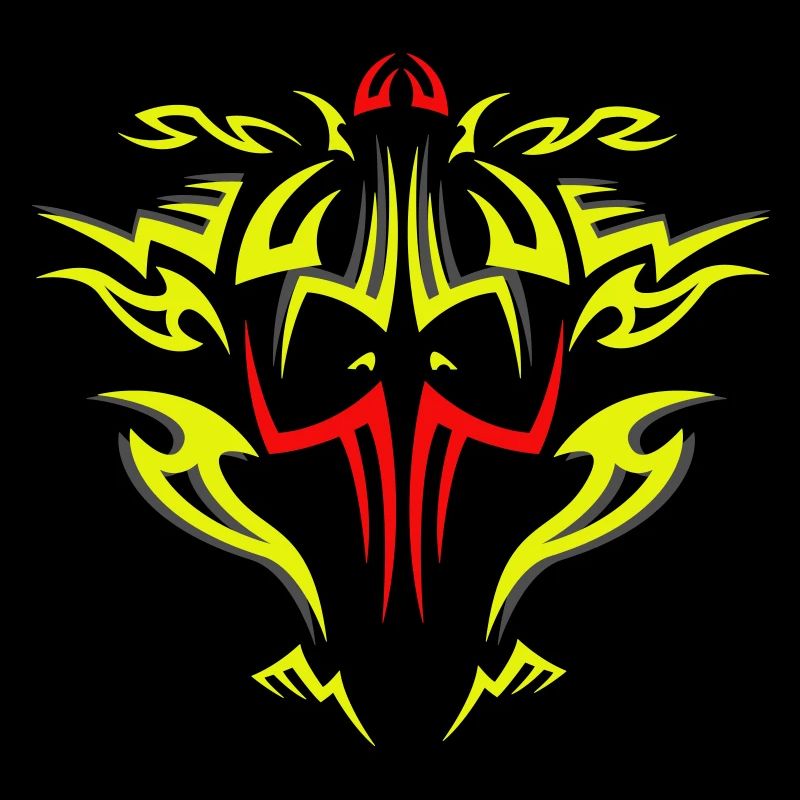 tribal bike face hell devil tattoo wild