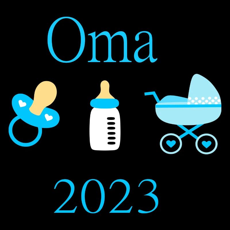 Oma 2023 Geburt Junge Vorlage