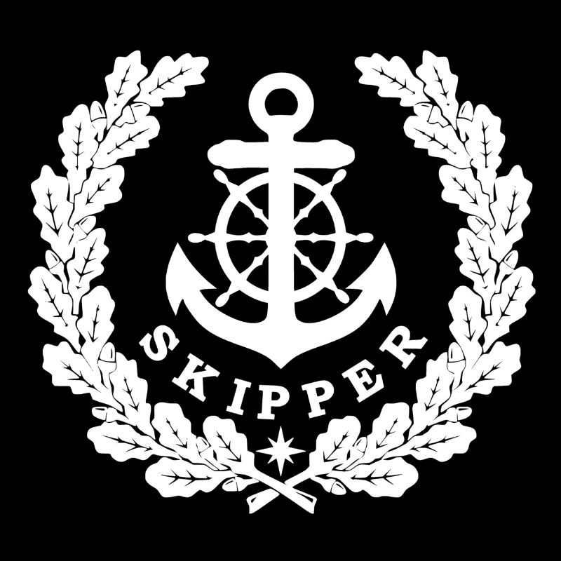 Skipper Anchor Logo blanc