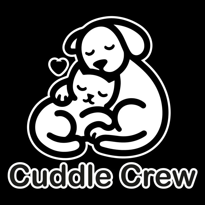 Cat & Dog Cuddling - Cuddle Crew Design