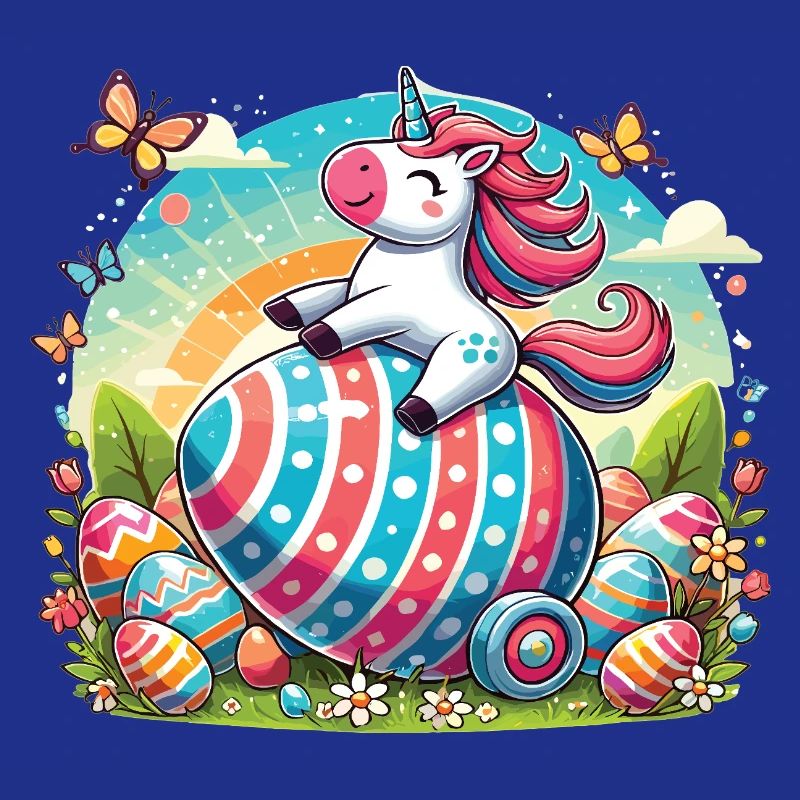 Easter Unicorn – Colorful Easter Egg Design