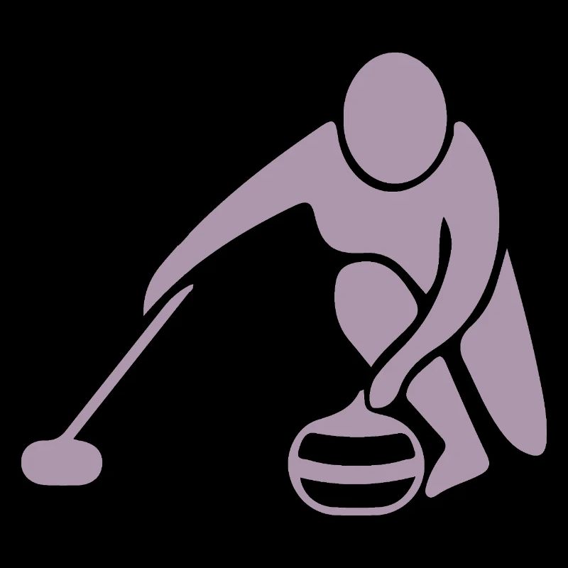 Minimalistisches Curling Silhouette Sport