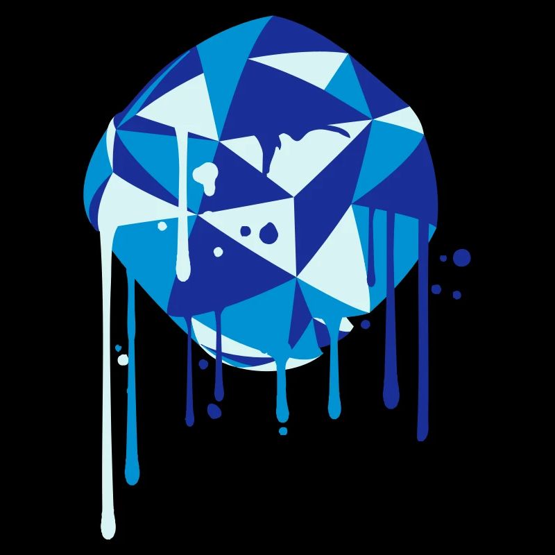 ball art spray graffiti drip round circle blue