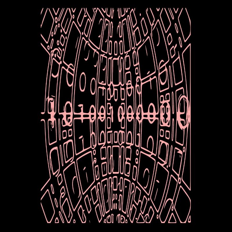 Code binaire Abstrait (rose)