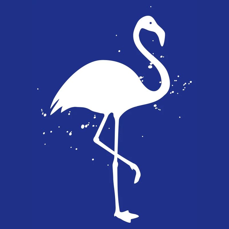 Flamingo silhouette joyeuse été soleil plage