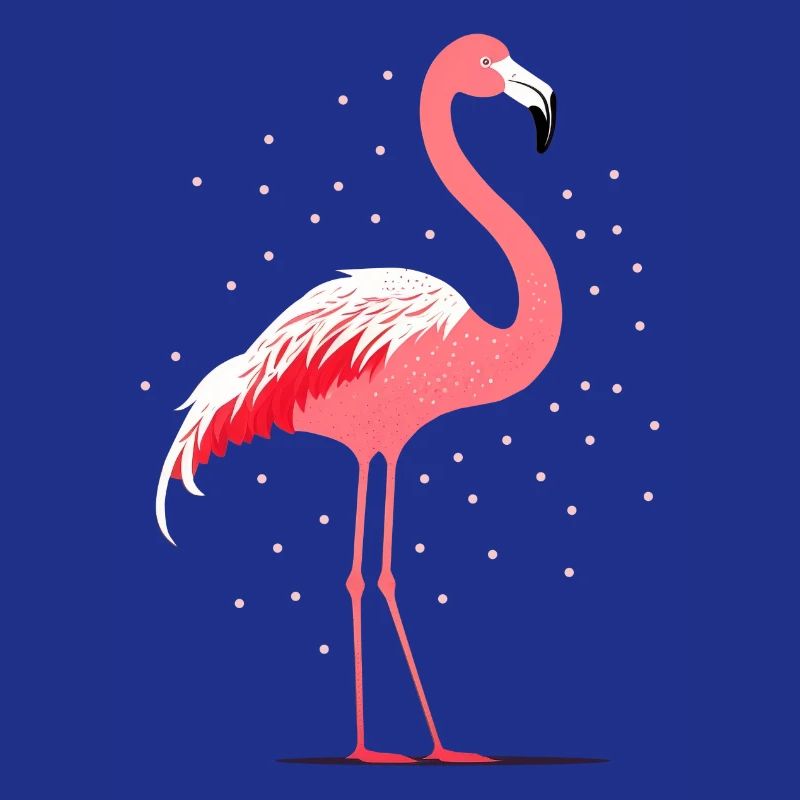 Flamingo (NO8) - mignon avec de petits points