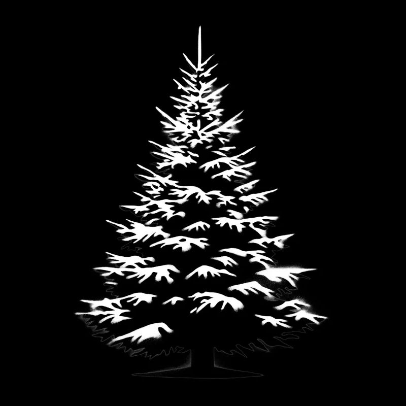 O sapin, sapin, sapin, épicéa, noël couvert de neige