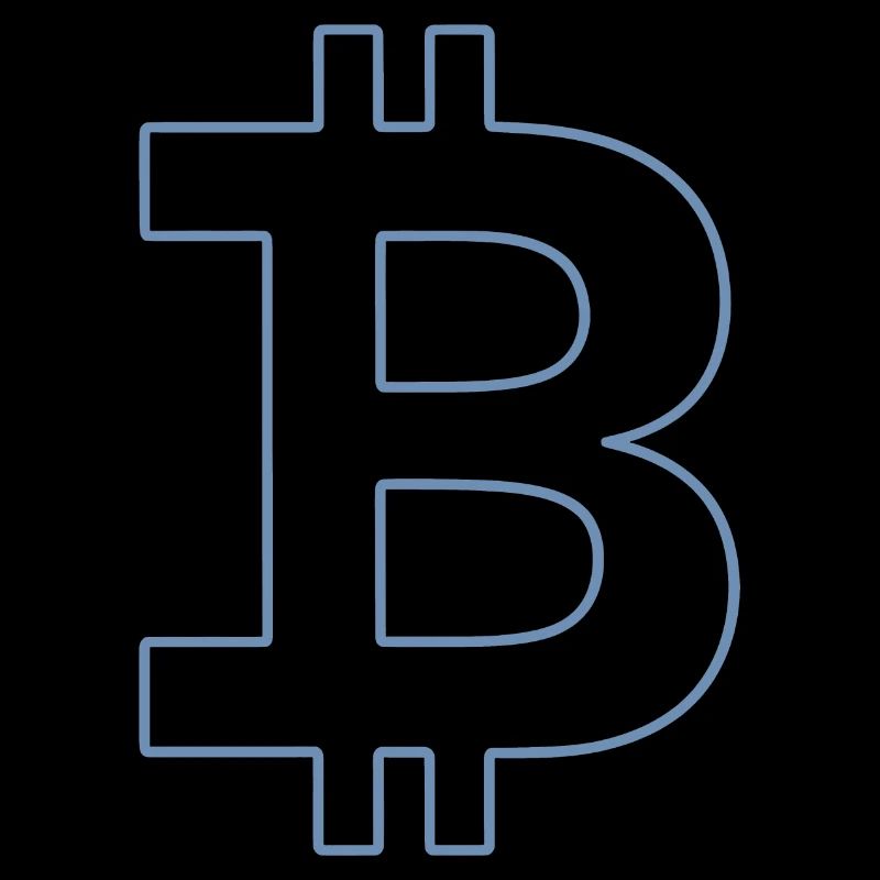 Bitcoin Logo Silhouette Digital Currency