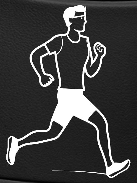Runner boy line drawing